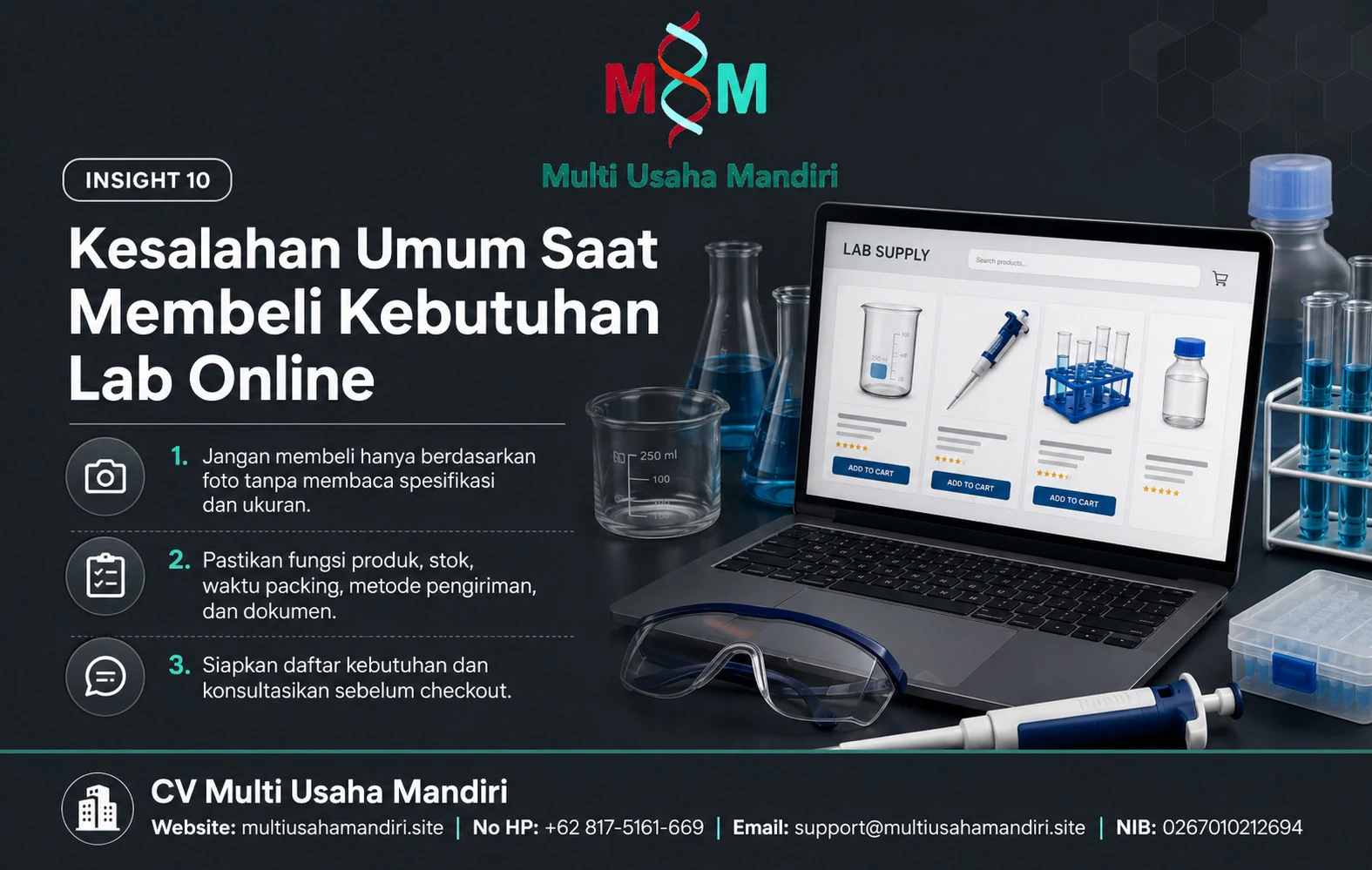 Ilustrasi Kesalahan Umum Saat Membeli Kebutuhan Lab Online
